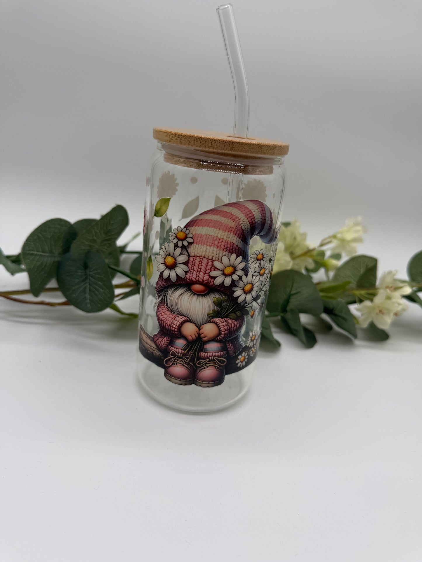 NEU Blumenwichtel Trinkbecher 470 ml mit Deckel & Strohhalm