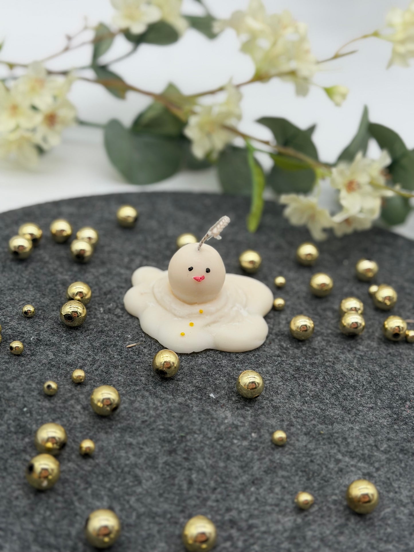 Geschmolzener Schneemann mit Glitzer oder ohne