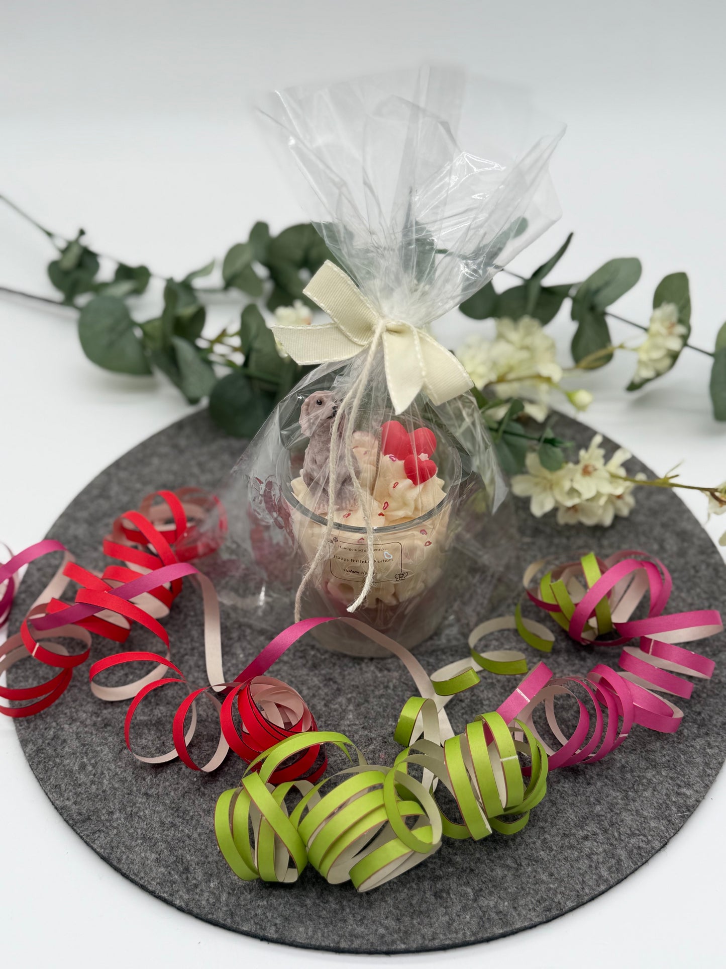 Personalisierte Hunde Geburtstagskerze im Glas | Happy Birthday