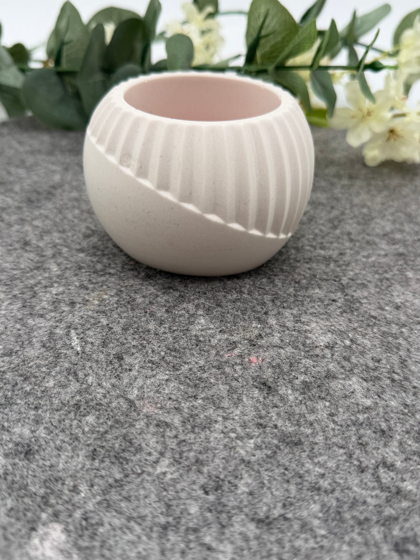 Jesmonite AC100 Schale für Kerzen | Handgegossen