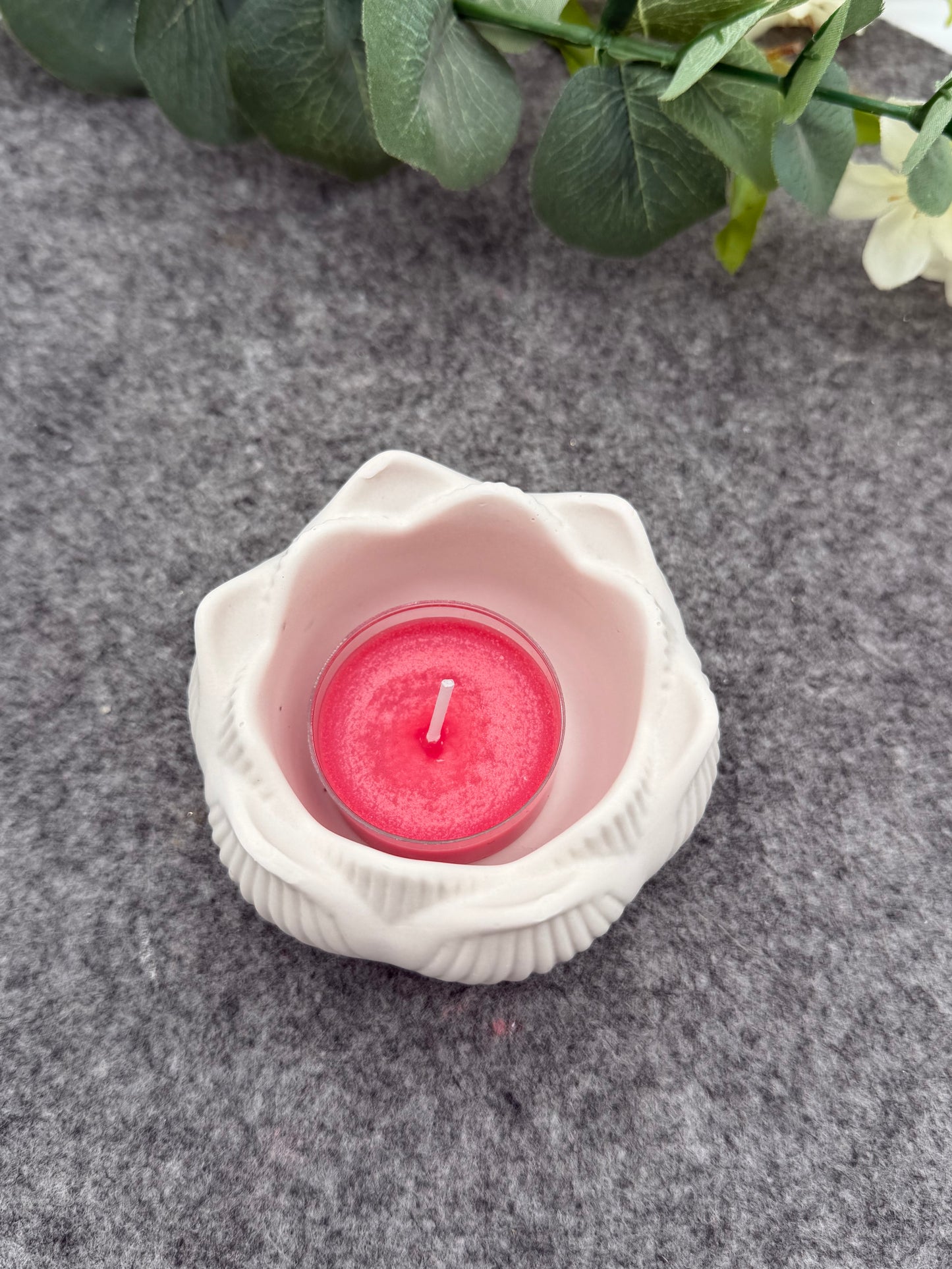 Jesmonite Lotus Teelichthalter | Handgemacht