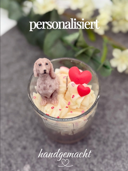 Personalisierte Hunde Geburtstagskerze im Glas | Happy Birthday