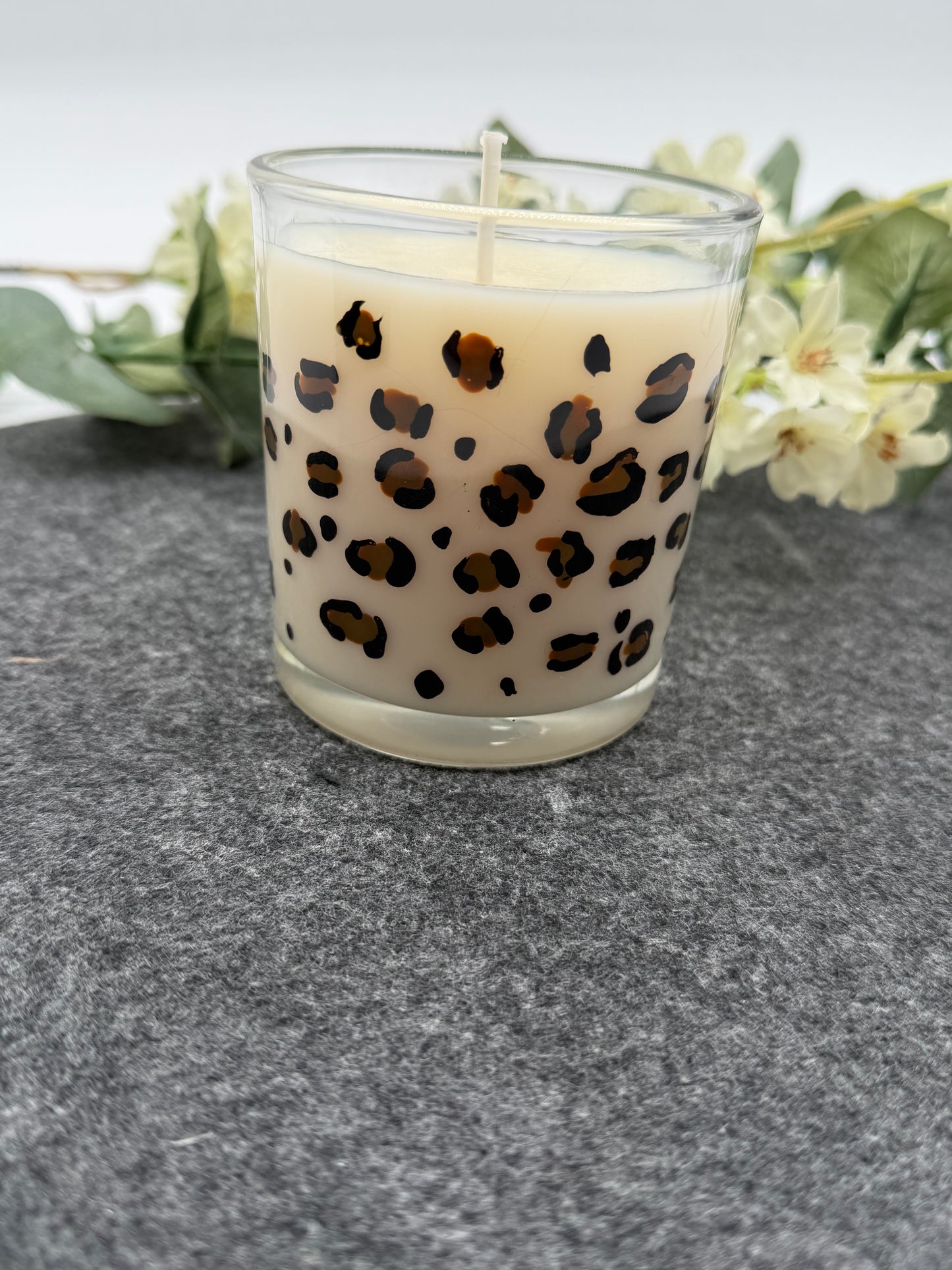 NEU Leopard Kerze im Glas – handgemacht – moderne Deko & Geschenkidee
