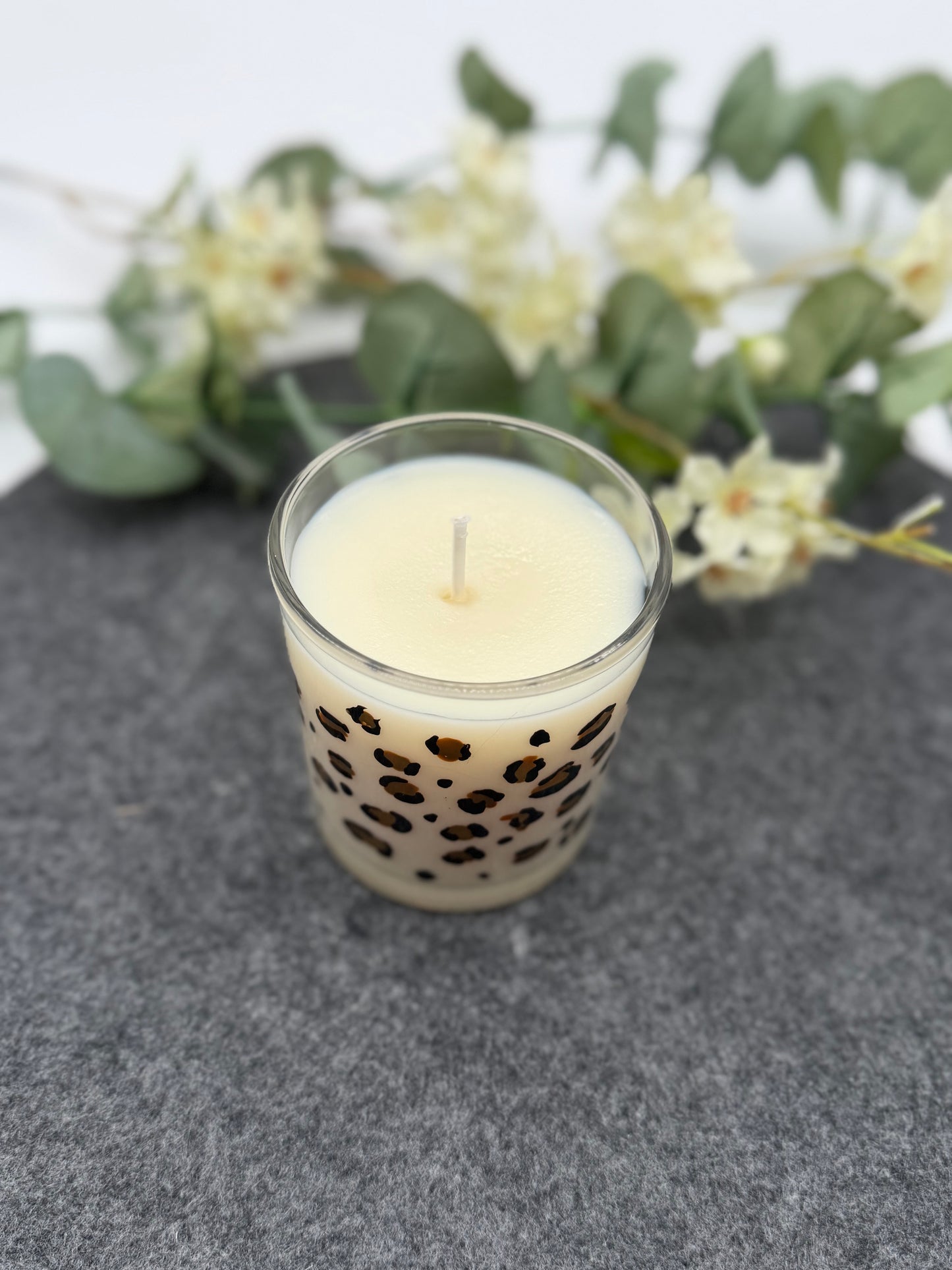 NEU Leopard Kerze im Glas – handgemacht – moderne Deko & Geschenkidee