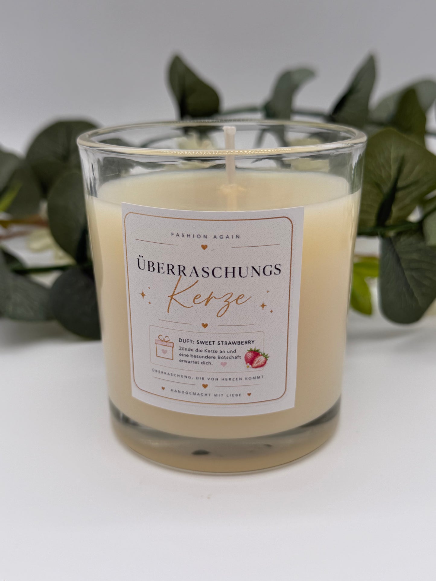 Überraschungs Kerze im Glas – Duftkerze mit versteckter Botschaft  – Geschenkidee – Handgemachte Kerze