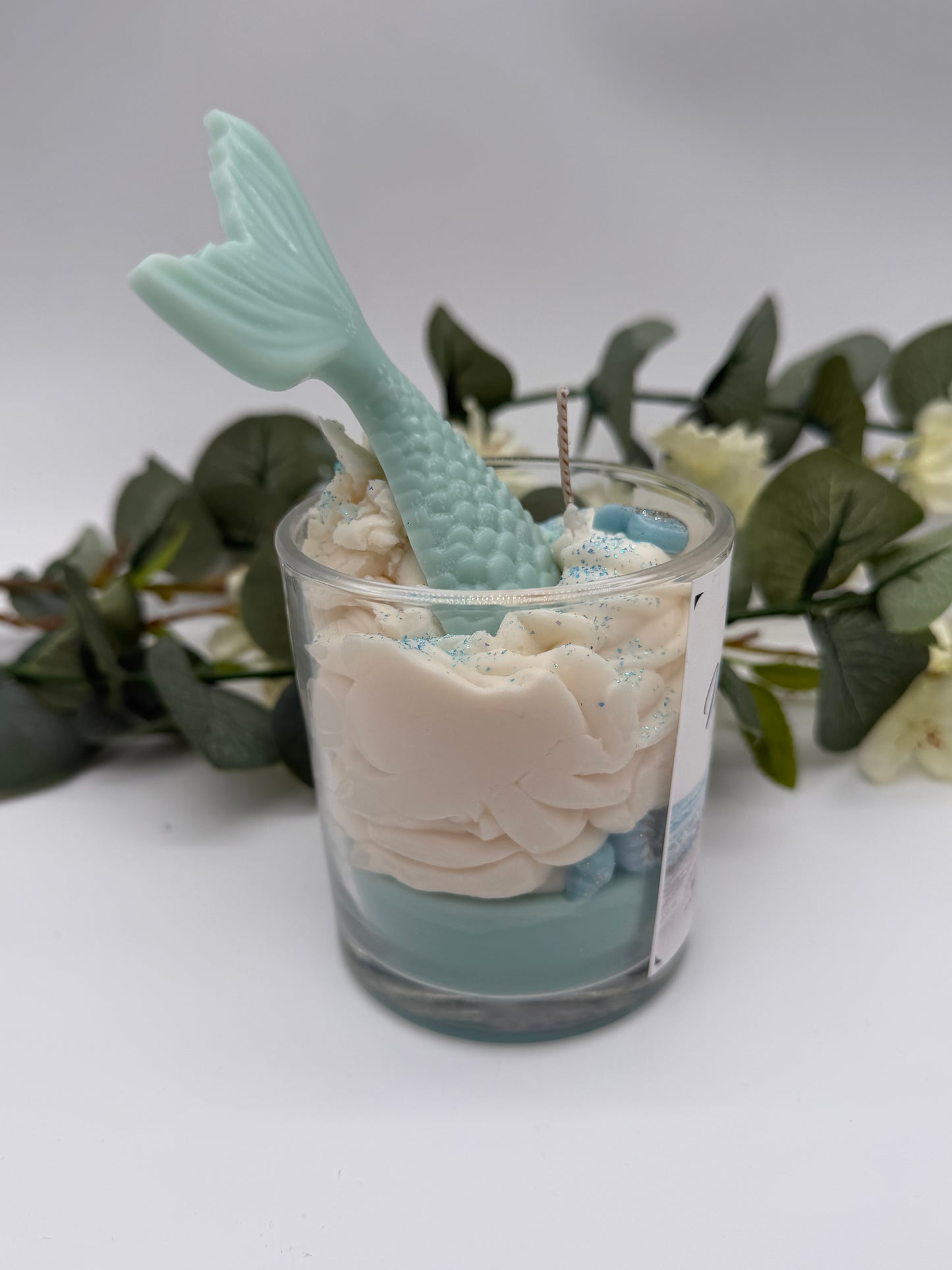 Neu Meerjungfrau Kerze im Glas „Meerlust“ – Geschenkidee – Maritime Deko