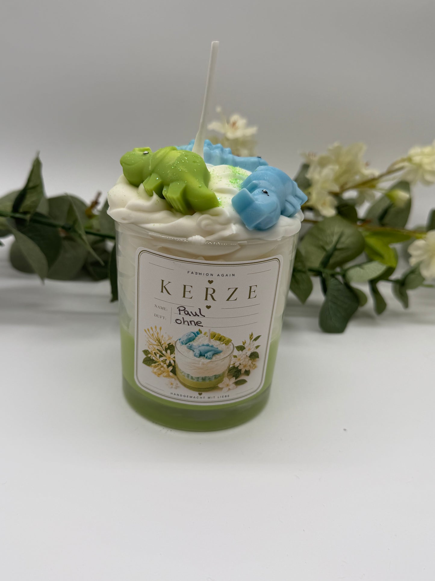 Dino Kerze mit Namen