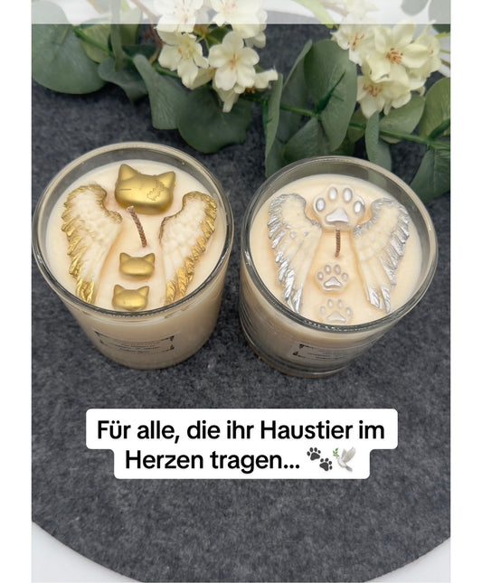 NEU Erinnerungskerze Haustier Hund oder Katze 🐾