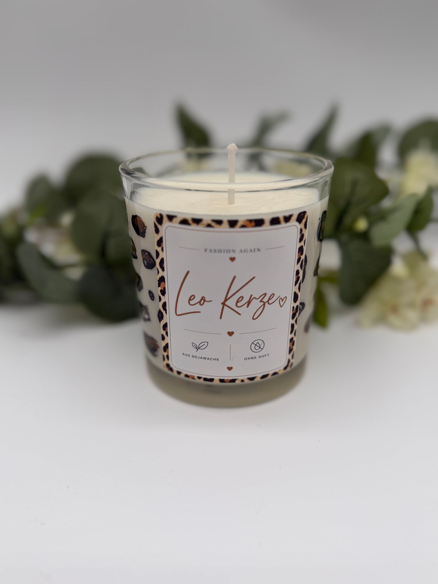 NEU Leopard Kerze im Glas – handgemacht – moderne Deko & Geschenkidee