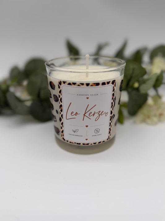 NEU Leopard Kerze im Glas – handgemacht – moderne Deko & Geschenkidee